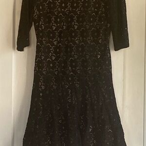 Betsey Johnson Black Lace Midi Dress